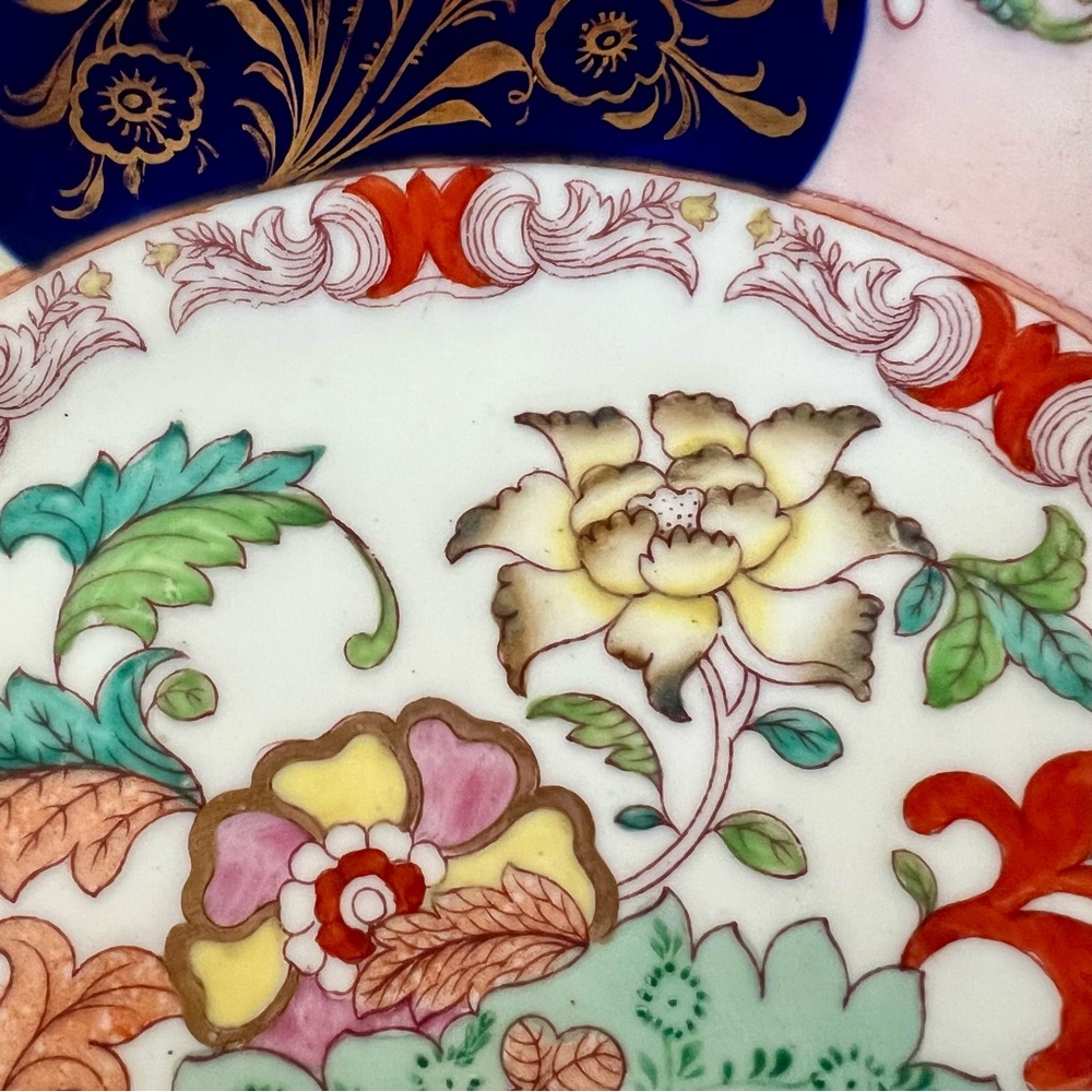RARE Antique J Allsup 16 St Paul's Church Yard London Imari Footed Dish Plater - Picture 3 of 14